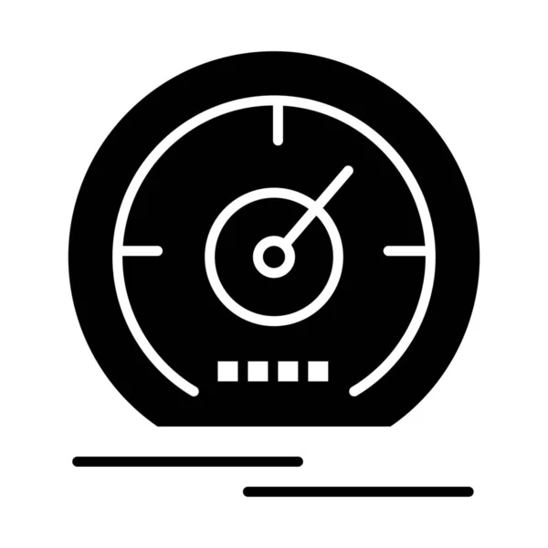 Dashboard Gauge Meter Icon Solid Style — Stock Vector