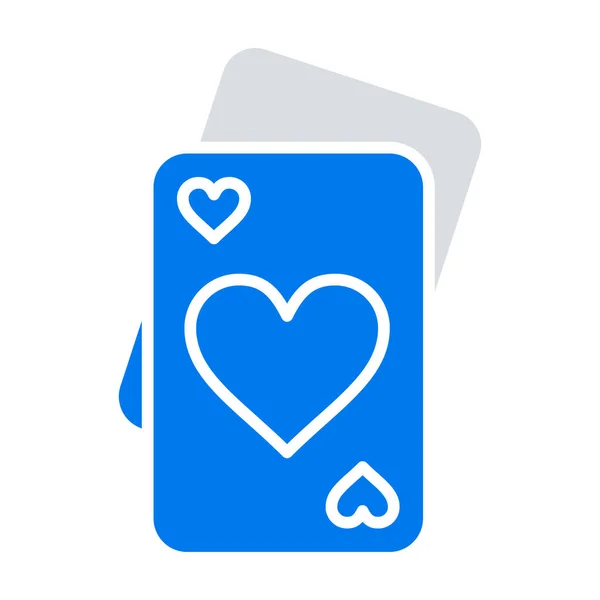 Card Heart Love Icon Flat Style — Stock Vector