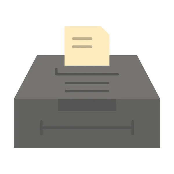 Archive Business Data Icon Flat Style — Stockvector