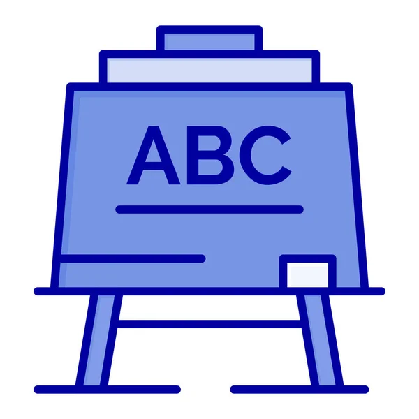 Abc Board Learining Icon Education School Learning Category — Vetor de Stock
