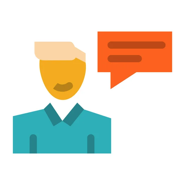 Chat Conversation Man Icon Business Management Category — Stockvector