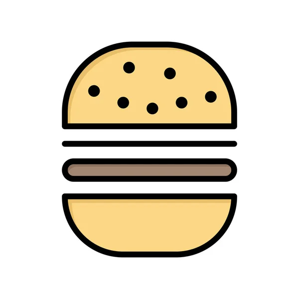 Burger Fast Fastfood Icon Filled Outline Style — Stock Vector