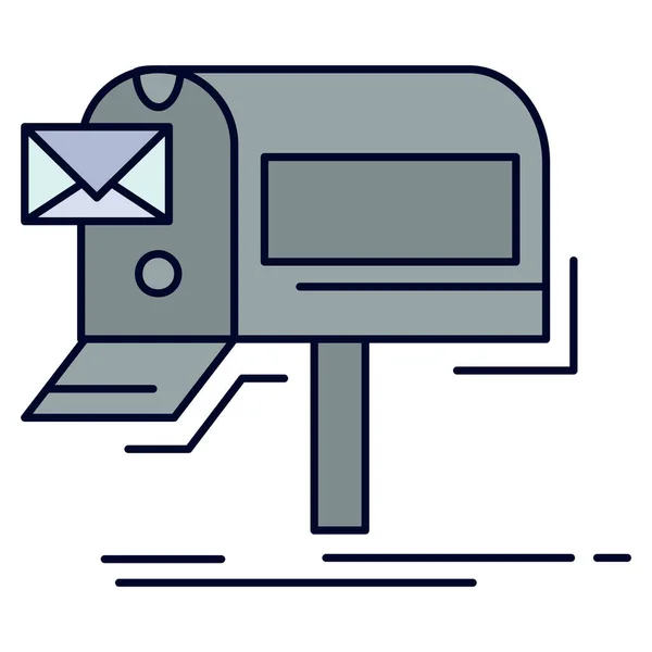 Εκστρατεία Mail Εικονίδιο Ηλεκτρονικού Ταχυδρομείου Στυλ Γεμάτο Περίγραμμα — Διανυσματικό Αρχείο