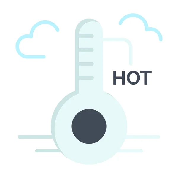 Ícone Atualização Temperatura Quente Estilo Plano —  Vetores de Stock