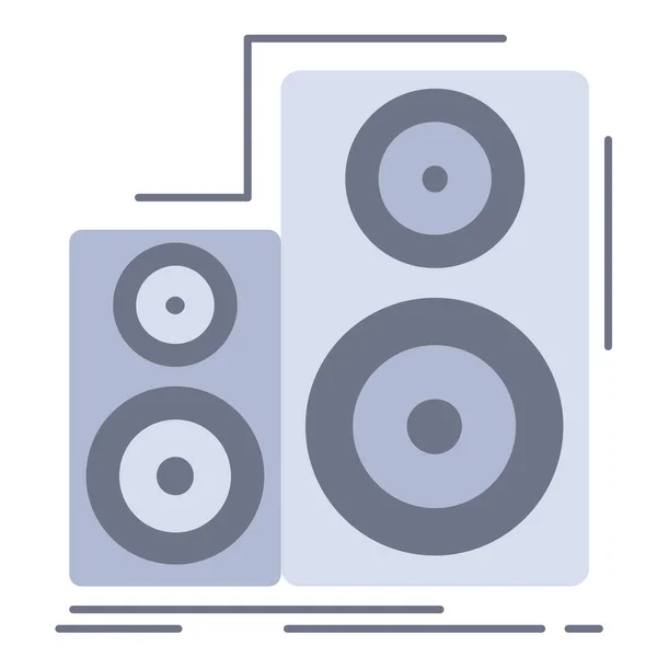 Audio Hifi Monitor Icon Flat Style — Stock Vector