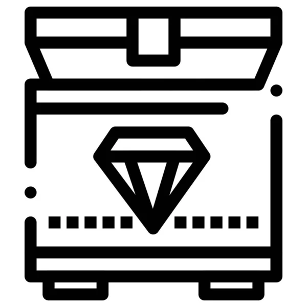 Chest Gaming Treasure Icon Shopping Ecommerce Category — Stock Vector