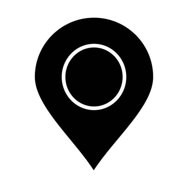 Locatie Marker Pin Pictogram Massieve Stijl — Stockvector