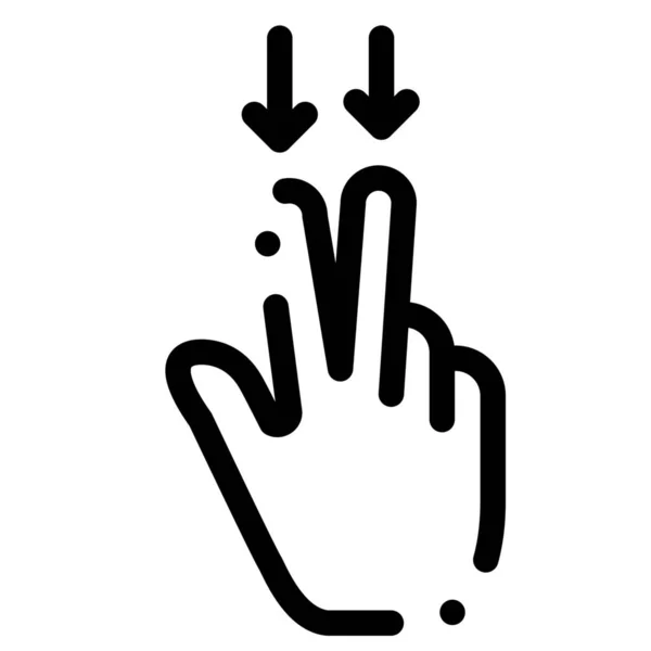 Fingers Gesture Icon Touch Hand Gesture Category — Stock Vector