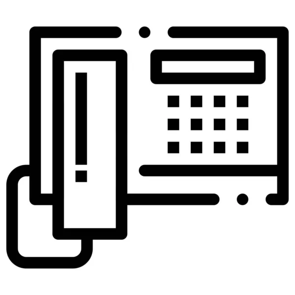 Cell Hardware Phone Icon Outline Style — 图库矢量图片