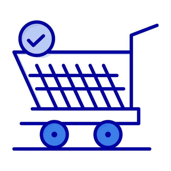 Einkaufswagen Ikone Der Kategorie Shopping Commerce — Stockvektor