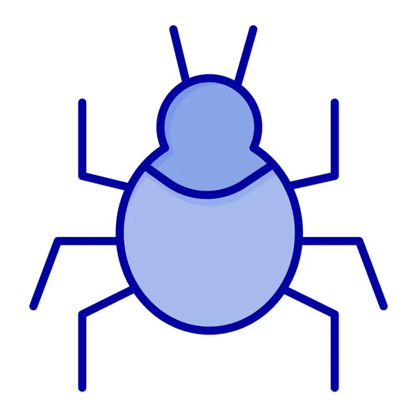 Bug Icono Naturaleza India Estilo Contorno Lleno — Vector de stock
