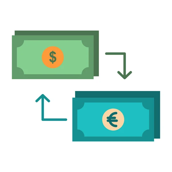 Dollar Des Affaires Icône Euro Dans Catégorie Gestion Entreprise — Image vectorielle