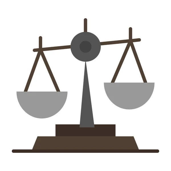 Balance Court Judge Icon Flat Style — Stock Vector