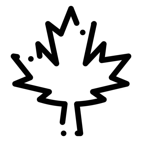 Hoja Canada Icono Arce Estilo Contorno — Vector de stock