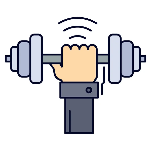 Dumbbell Gain Lifting Icon — Stock Vector