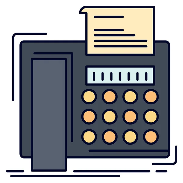 Comunicación Fax Mensaje Icono Estilo Contorno Lleno — Vector de stock