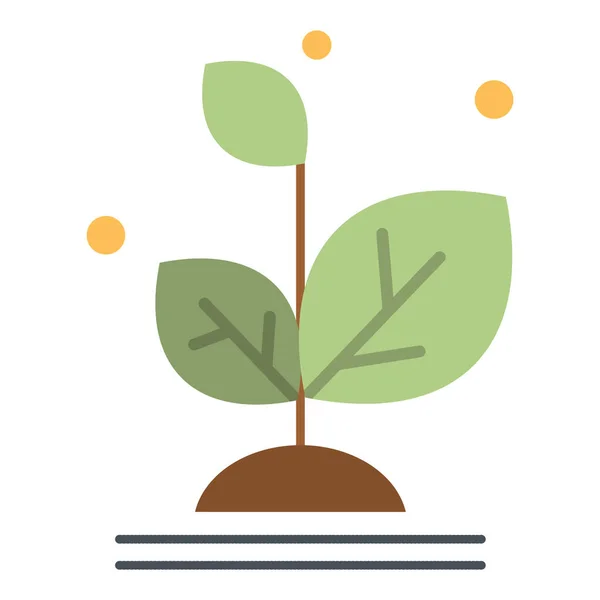 Növekedő Növény Ikon Lapos Stílusban — Stock Vector