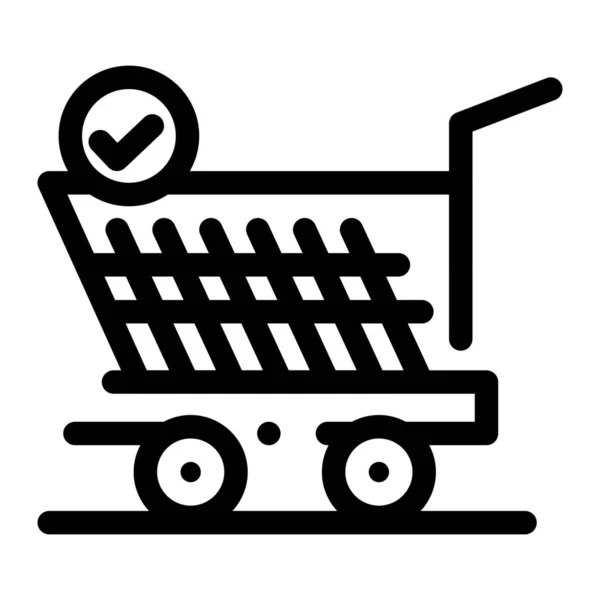 Carrito Icono Compra Por Menor Categoría Shopping Ecommerce — Vector de stock