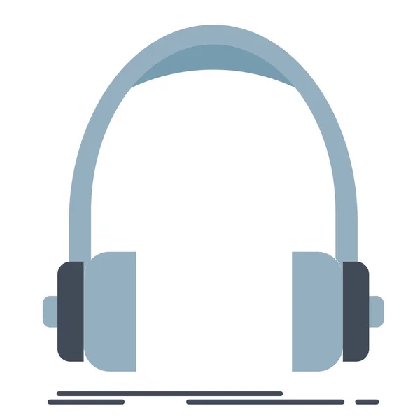 Auriculares Audio Icono Auriculares Estilo Plano — Vector de stock