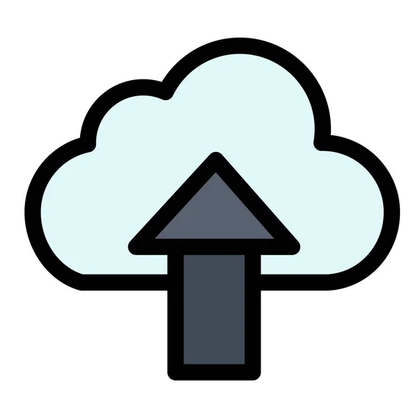 Flecha Nube Hasta Icono — Vector de stock