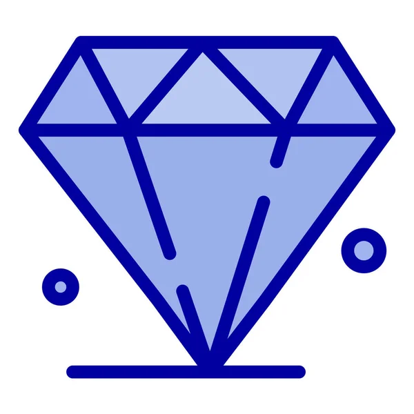 フルアウトラインスタイルのダイヤモンドグラジュエルアイコン — ストックベクタ