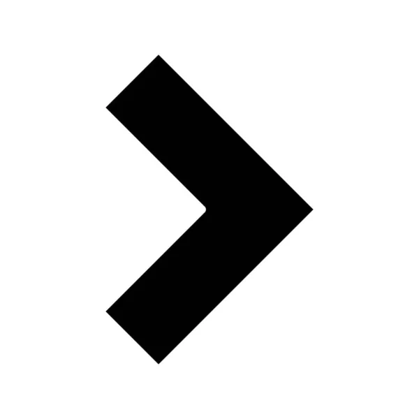 Flecha Siguiente Icono Derecha Estilo Sólido — Archivo Imágenes Vectoriales