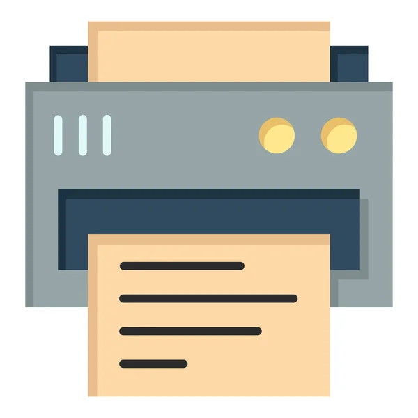 Education Print Printer Icon Flat Style — Stockvector