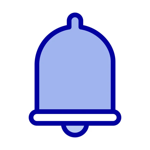 Alert Bell Notificatie Pictogram Gevulde Outline Stijl — Stockvector