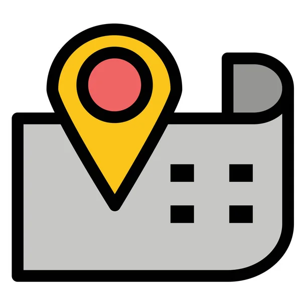 Ícone Navegação Mapa Localização — Vetor de Stock