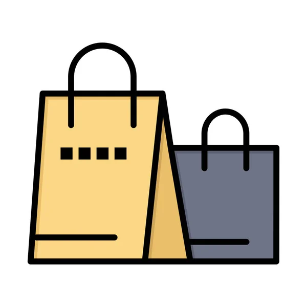 Tas Handtas Winkel Pictogram Gevulde Outline Stijl — Stockvector