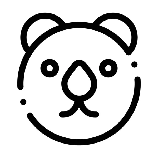 Oso Cabeza Depredador Icono Estilo Contorno — Vector de stock