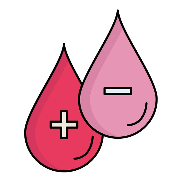 Blood Drop Liquid Icon Filled Outline Style — Stock Vector