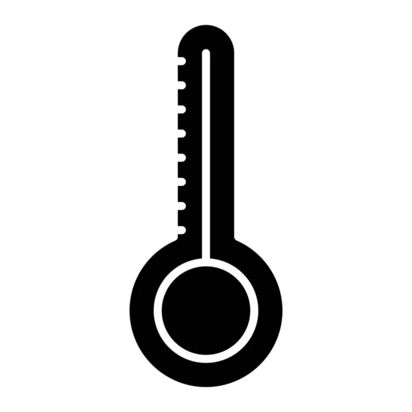 Temperatura Termómetro Tiempo Icono Estilo Sólido — Archivo Imágenes Vectoriales