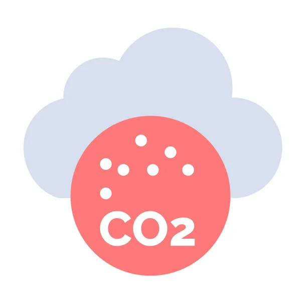 Иконка Карбона Воздуха Co2 Категории Экология Экология — стоковый вектор