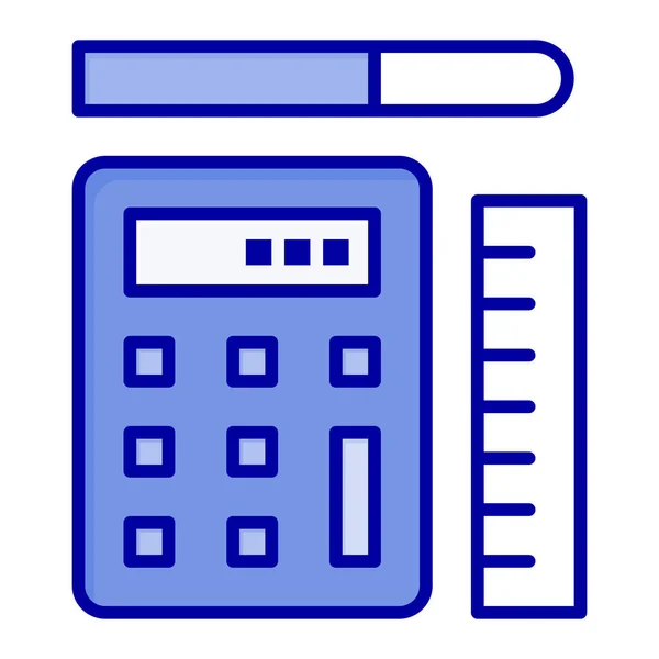 Rekenmachine Onderwijs Pen Icoon Het Onderwijs School Learning Categorie — Stockvector