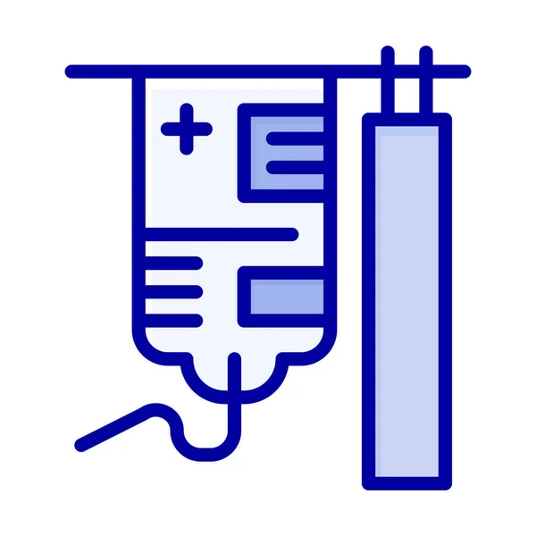 Крапельна Лікарняна Медична Іконка Заповненому Стилі — стоковий вектор