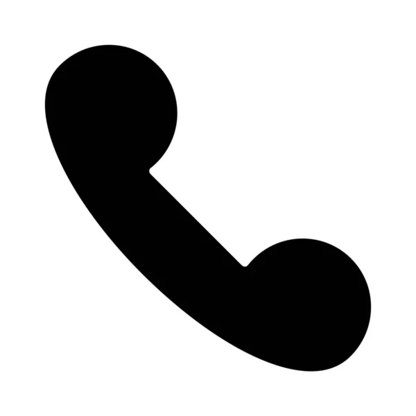 Κλήση Εισερχόμενο Εικονίδιο Τηλεφώνου Στερεό Στυλ — Διανυσματικό Αρχείο
