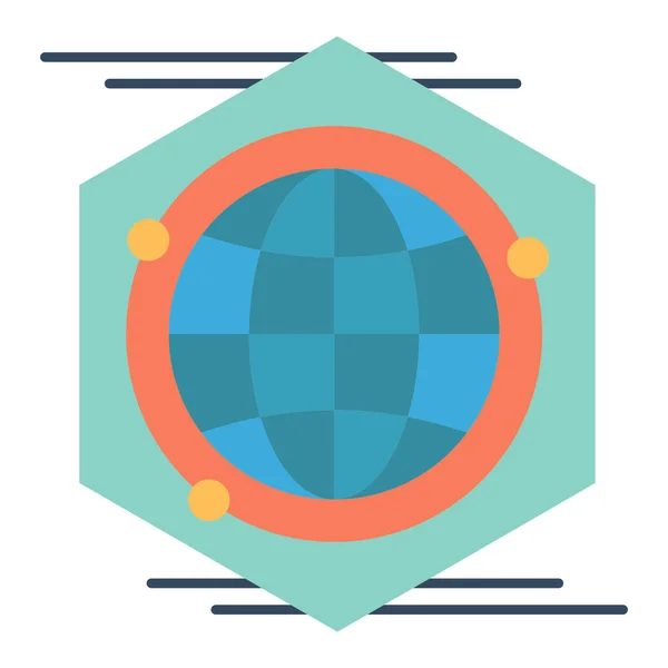 Globe Idé Polygon Ikon Business Management Kategori — Stock vektor