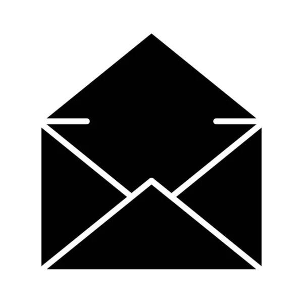Иконка Сообщения Электронной Почты Твердом Стиле — стоковый вектор