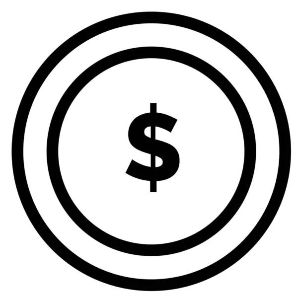 Zakelijke Munt Dollarpictogram — Stockvector