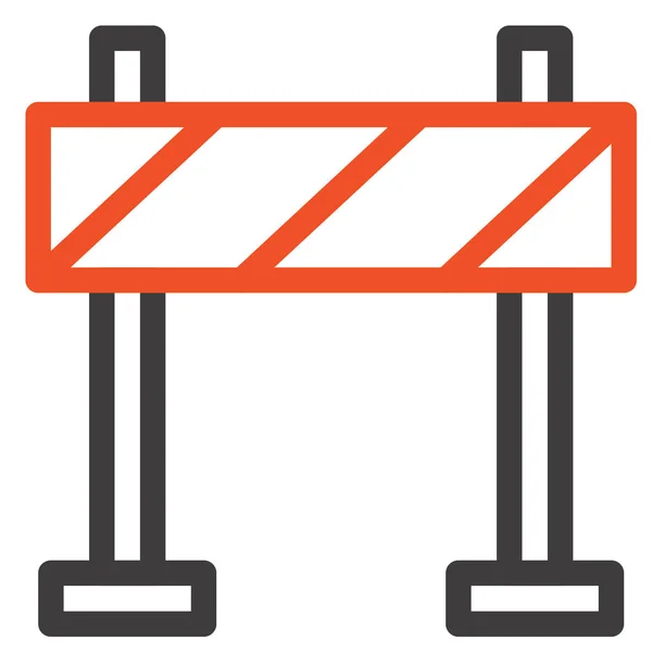 Barricade Barricade Constructie Icoon Outline Stijl — Stockvector
