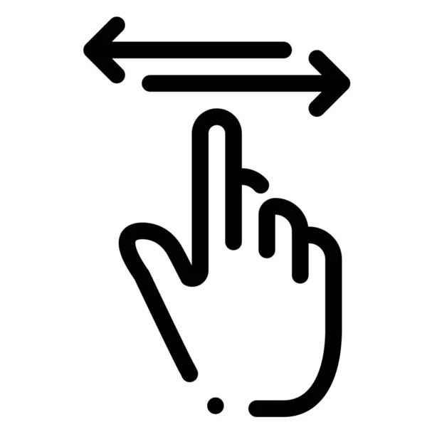 Gestur Jari Ikon Tangan Dalam Kategori Touch Hand Gesture - Stok Vektor