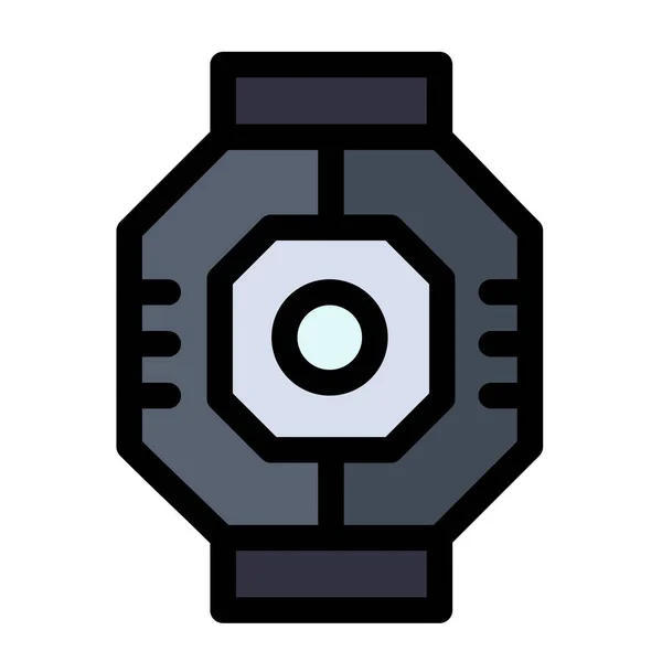 Airlock Capsule Component Icon Ausgefüllten Outline Stil — Stockvektor