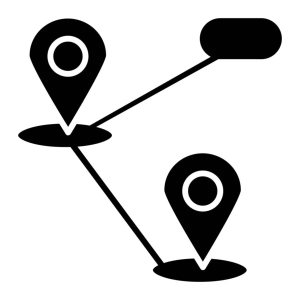 Gps Location Map Icon Solid Style — Stock Vector