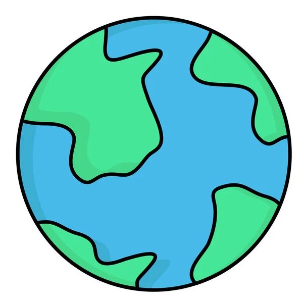 Иконка Географии Открытия Земли Стиле Заполненного Контура — стоковый вектор