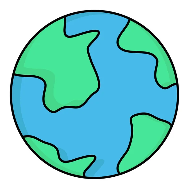 Descubrimiento Geografía Tierra Icono Estilo Contorno Lleno — Vector de stock