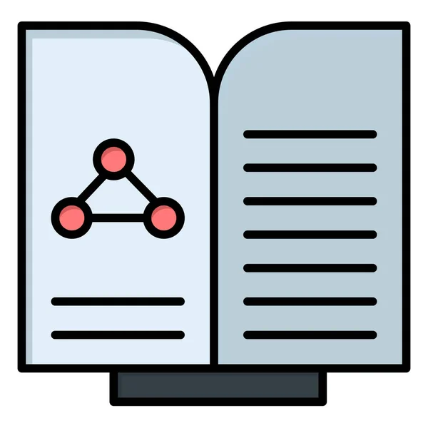 Libro Informe Médico Icono Estilo Esquema Lleno — Vector de stock