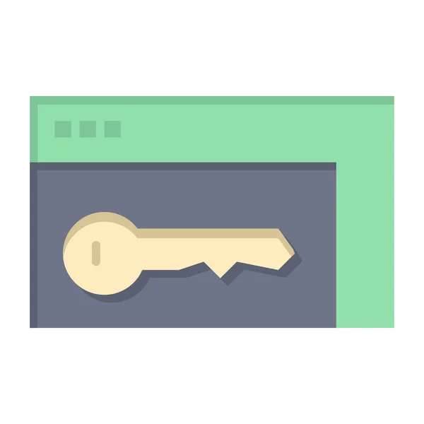 Browser Schlüssel Zimmer Symbol — Stockvektor