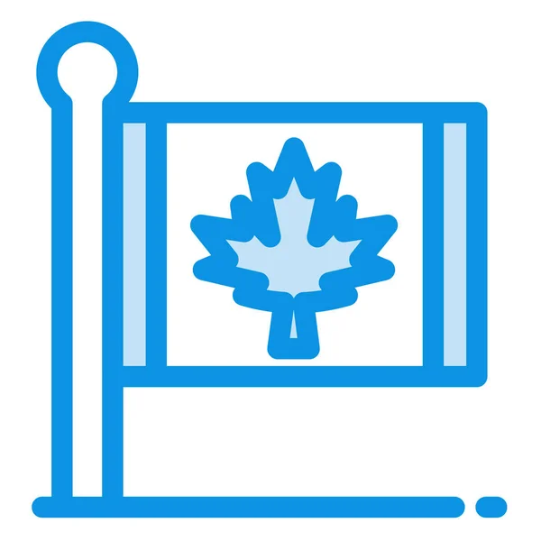 Herfst Canada Vlag Pictogram Cultuur Gemeenschappen Categorie — Stockvector