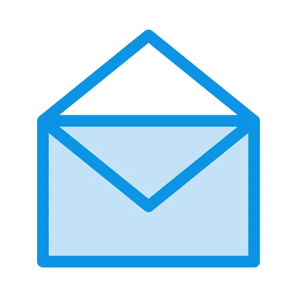 Mail Bericht Pictogram Gevulde Outline Stijl — Stockvector